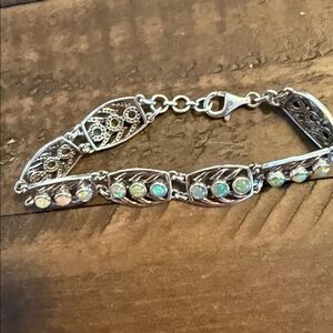 Nicky Butler Opal Bracelet Adjustable 7-7.5 Sterling Silver